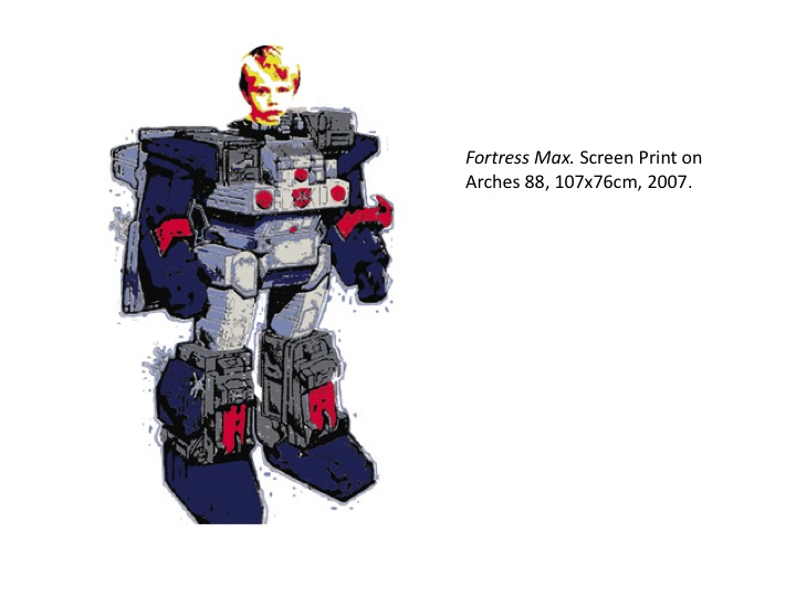 janefontane, jane fontane, fontaine, young Australian artist, Sydney, newtown paddington, pop art, superhero, comic book art, transformers optimus prime, college of fine arts, COFA, chances we take, screen print, alexanders revenge, Fortress Maximus