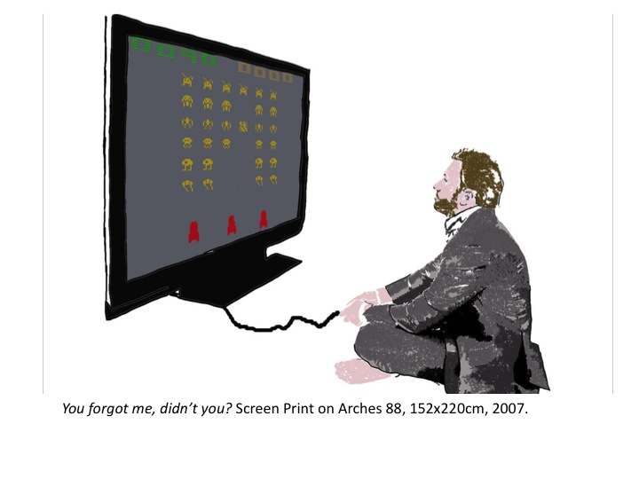 janefontane, jane fontane, young Australian artist, Sydney, newtown paddington, pop art, kudos gallery, college of fine arts, COFA, screen print, vintage 1980s eighties, Atari game console, joystick, retro games, space invaders, wish to be young