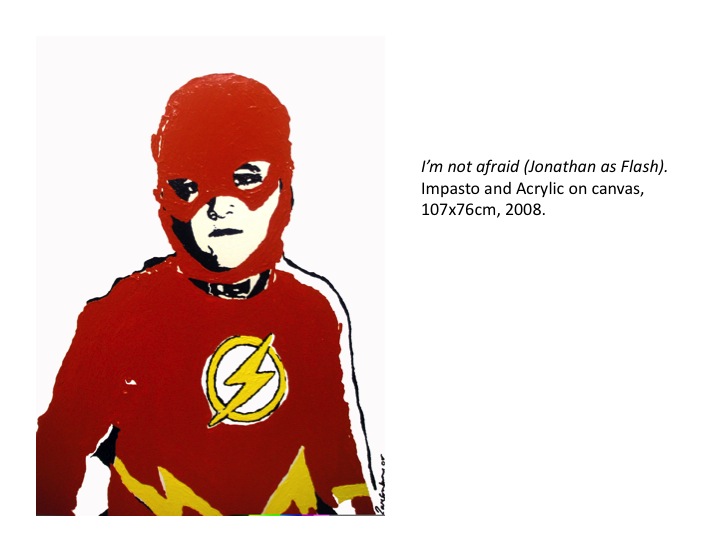 janefontane, jane fontane, young Australian artist, Sydney, newtown paddington, pop art, superhero, art gallery, flash batman, comic book art, kudos gallery, college of fine arts, COFA, painting, London boys