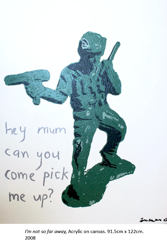 janefontane, jane fontane, young Australian artist, Sydney, newtown paddington, pop art, kudos gallery, syndicate, college of fine arts, COFA, painting, vintage, retro soldiers, pressure, growing up, neither do I
