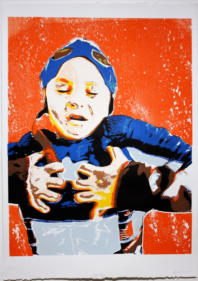 janefontane, jane fontane, young Australian artist, Sydney, newtown paddington, pop art, superhero, art gallery, superman batman robin, captain America, flash, spiderman, comic book art, kudos gallery, college of fine arts, COFA, chances we take, screenprint, child dress-ups, dressing up fantasy