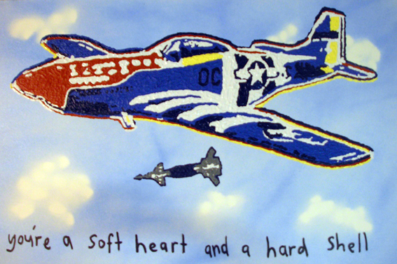 janefontane, jane fontane, young Australian artist, Sydney, newtown paddington, pop art, kudos gallery, college of fine arts, COFA, painting, vintage 1980s eighties, aeroplane airplane model, joystick, retro toys
